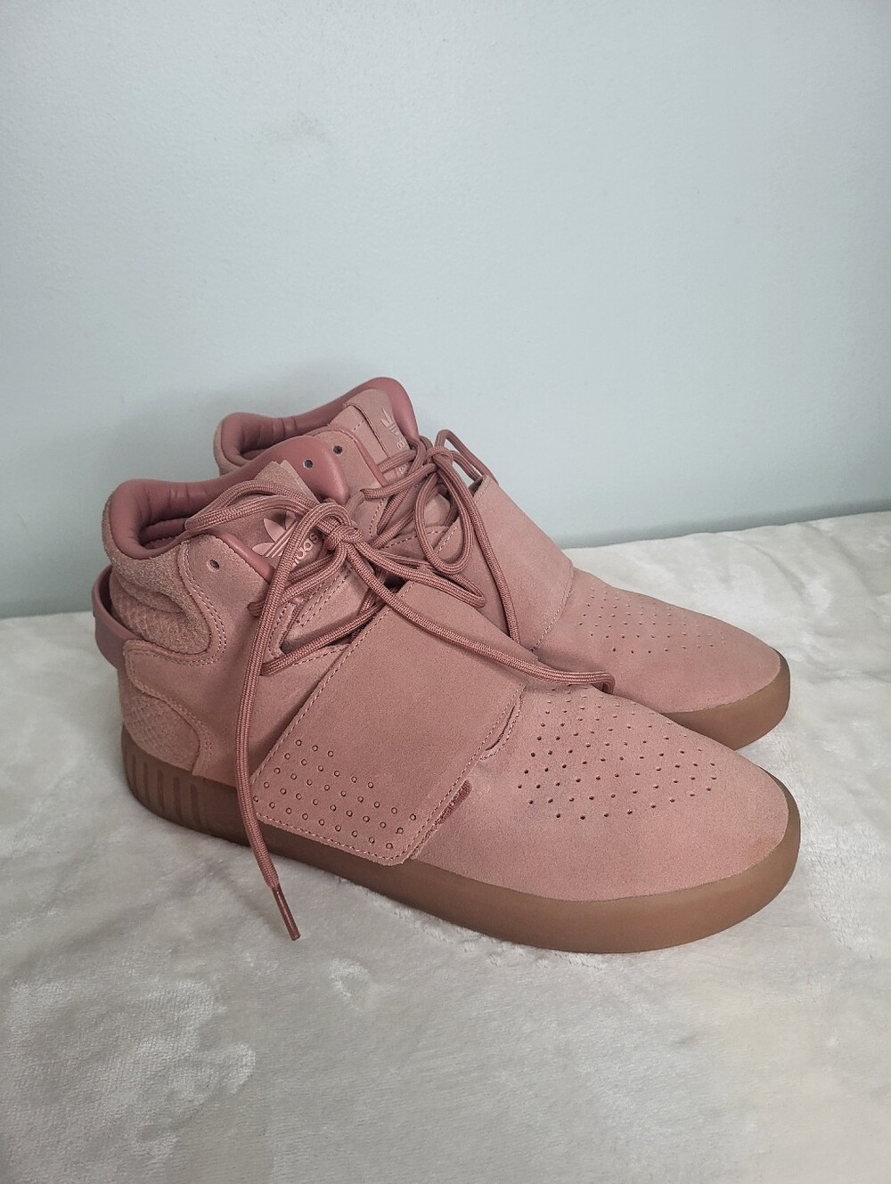 Adidas Tubular Invader Strap. Raw Pink. Mens Size 9 Shoes.